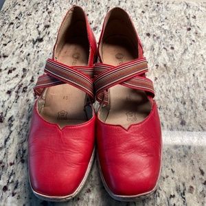 Remonte Casual Mary Janes Red with Rainbow Strap sz EU 40